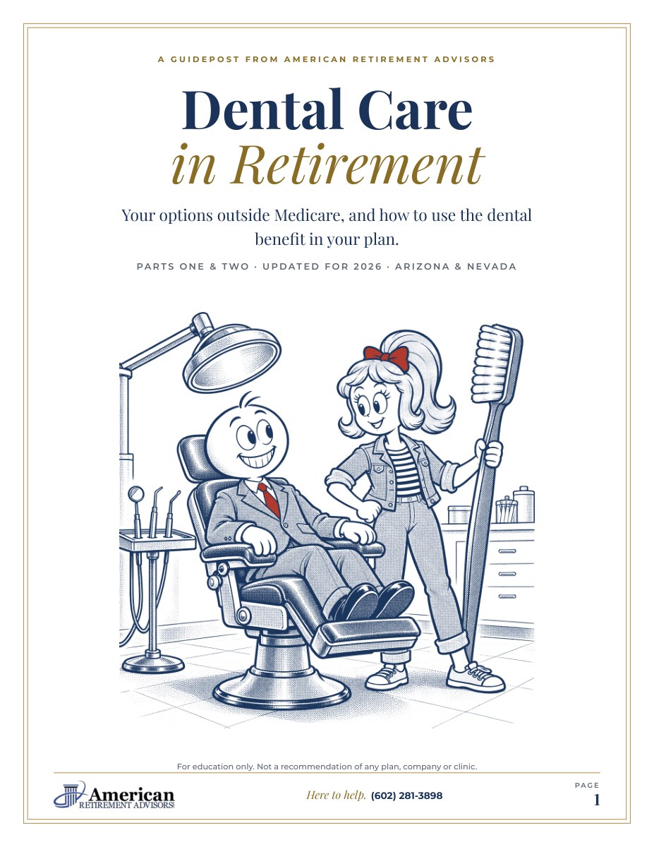 Dental Care in Retirement guide cover - American Retirement Advisors